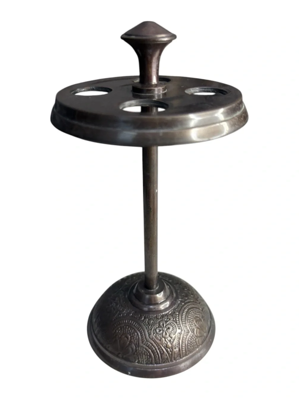 Intaglio Bronze Bathroom Vanity Floral Soap Dish Pedestal Toothbrush Holder